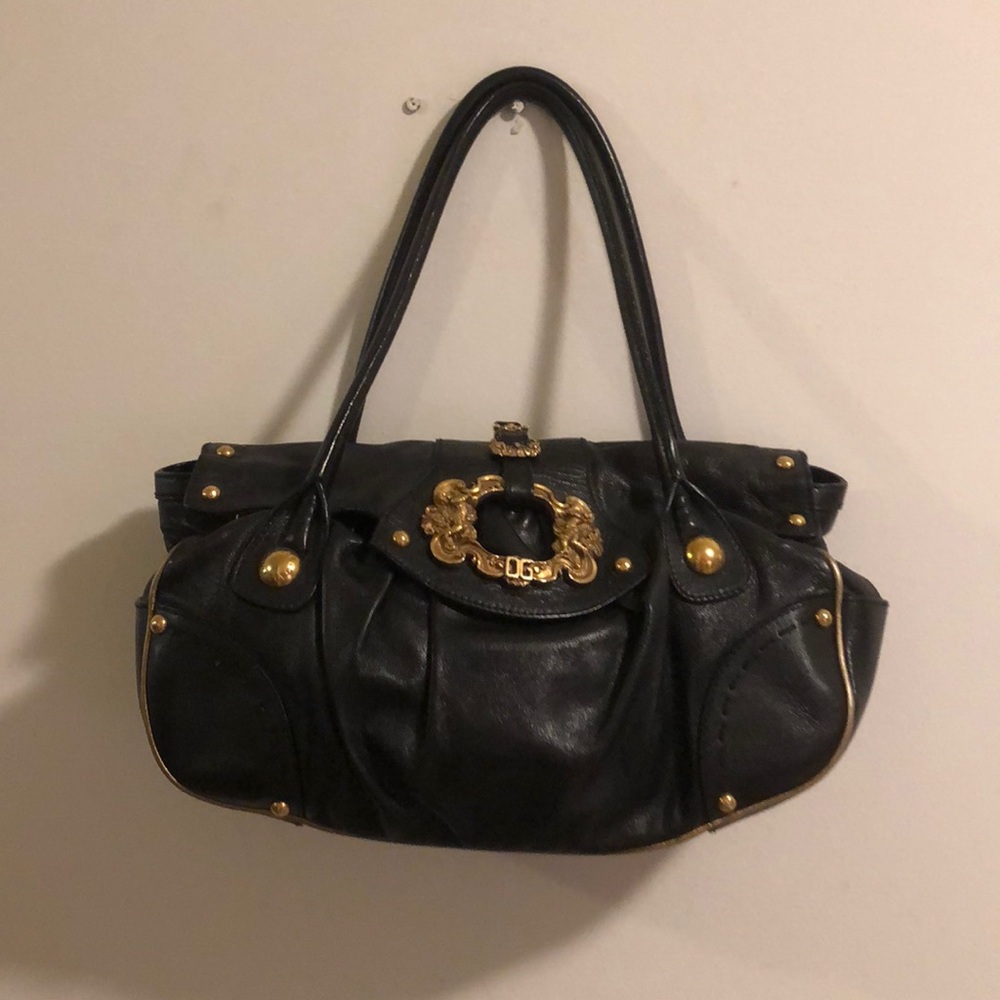 Dolce & Gabbana leather purse with gold buckle